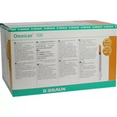 OMNICAN Seringue à insuline 1 ml U100 avec canal 0,30x12 mm, 100x1 pc OMNICAN Seringue à insuline 1 ml U100 avec canal 0,30x12 mm, 100x1 pc