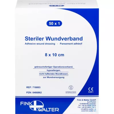 WUNDVERBAND stérile 8x10 cm, 50 pc WUNDVERBAND stérile 8x10 cm, 50 pc