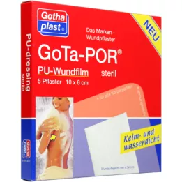 GOTA-POR PU Film pour plaies 10x6 cm, plâtre stérile, 5 pièces