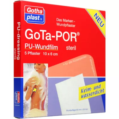GOTA-POR PU Film pour plaies 10x6 cm, plâtre stérile, 5 pièces