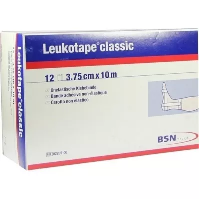 LEUKOTAPE Classique 3,75 cmx10 m blanc, 12 pces