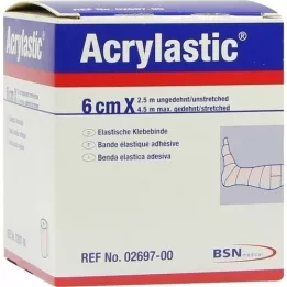 ACRYLASTIC Bandages de 6 cm x 2,5 m, 1 pièce