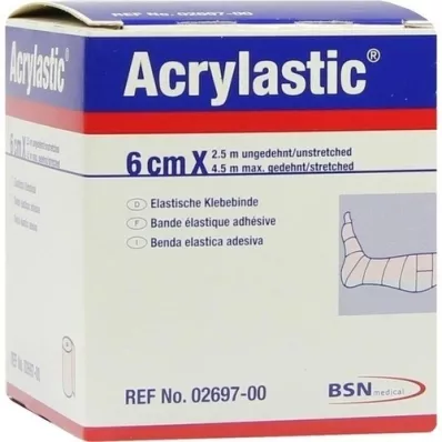 ACRYLASTIC Bandages de 6 cm x 2,5 m, 1 pièce