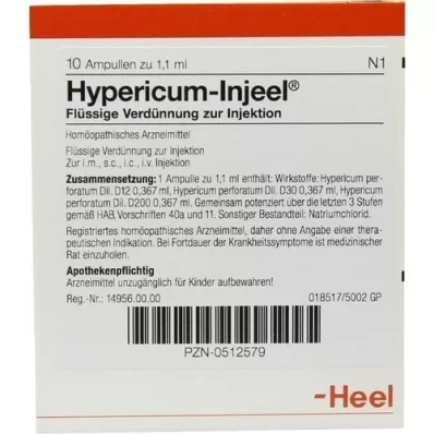 HYPERICUM INJEEL Ampoules, 10 pc
