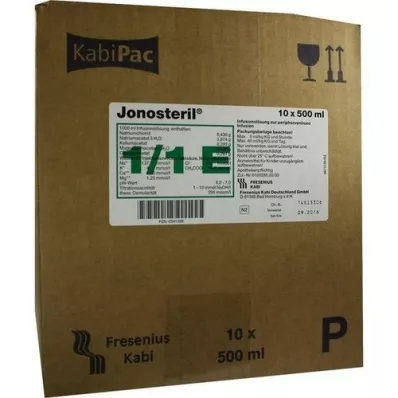 JONOSTERIL Solution pour perfusion plastique, 10X500 ml