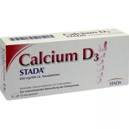 CALCIUM D3 STADA 600 mg/400 UI comprimés à croquer, 50 pc