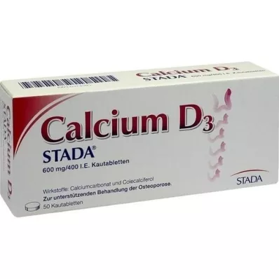 CALCIUM D3 STADA 600 mg/400 UI comprimés à croquer, 50 pc CALCIUM D3 STADA 600 mg/400 UI comprimés à croquer, 50 pc