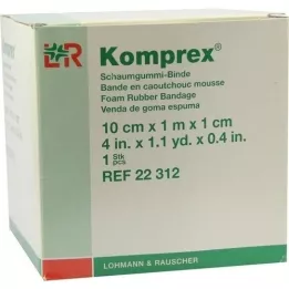 KOMPREX Bandage en caoutchouc mousse 10 cmx1 m épaisseur 1 cm, 1 pièce