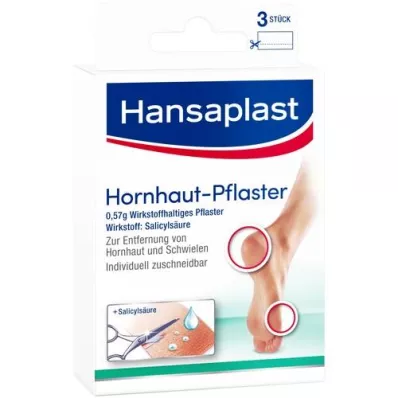 HANSAPLAST Pansements pour callosités, 3 pièces