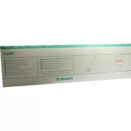 INJEKT Seringue solo 5 ml LL centrée PVC-gratuite, 100X5 ml