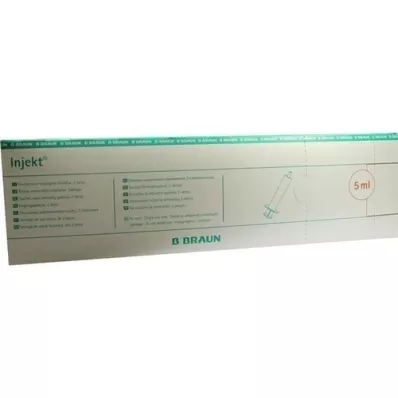 INJEKT Seringue solo 5 ml LL centrée PVC-gratuite, 100X5 ml
