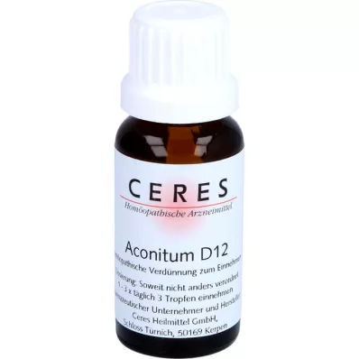 CERES Aconitum D 12 Dilution, 20 ml CERES Aconitum D 12 Dilution, 20 ml