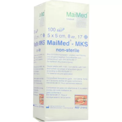 SCHLITZKOMPRESSEN 5x5 cm non stérile 8 fois, 100 pc SCHLITZKOMPRESSEN 5x5 cm non stérile 8 fois, 100 pc