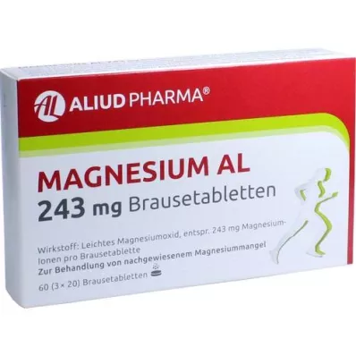 MAGNESIUM AL Comprimés effervescents de 243 mg, 60 pc
