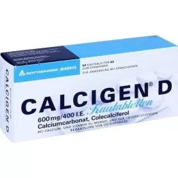 CALCIGEN D 600 mg/400 UI comprimés à croquer, 50 pc