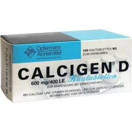CALCIGEN D 600 mg/400 UI comprimés à croquer, 100 pc