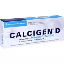 CALCIGEN D 600 mg/400 UI comprimés effervescents, 40 pc