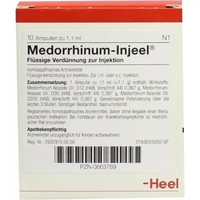 MEDORRHINUM Ampoules Injeel, 10 pc