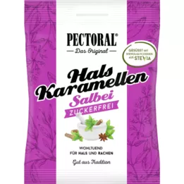 PECTORAL Bonbons à la sauge sans sucre, 60 g