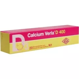 CALCIUM VERLA D 400 comprimés effervescents, 20 pc