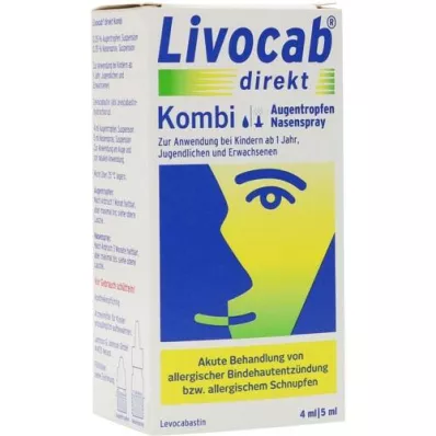 LIVOCAB combinaison directe 4 ml de collyre + 5 ml de spray nasal, 1 p