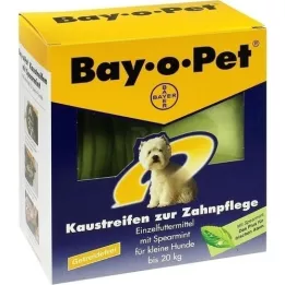 BAY O PET Bandes à mâcher soins dentaires menthe verte pour petits chiens, 140 g