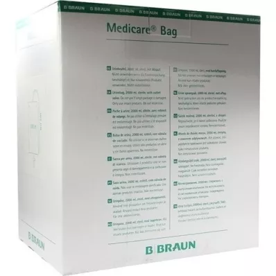 MEDICARE Sac de lit stérile 2 l avec tuyau dévacuation de 90 cm, 10 pcs