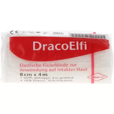 DRACOELFI bandage élastique de fixation 8 cmx4 m krep.cello, 1 pièce DRACOELFI bandage élastique de fixation 8 cmx4 m krep.cello, 1 pièce