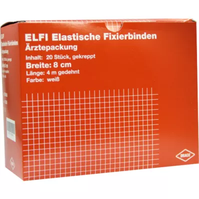 DRACOELFI bandage élastique de fixation 8 cmx4 m crêpé, 20 pièces DRACOELFI bandage élastique de fixation 8 cmx4 m crêpé, 20 pièces