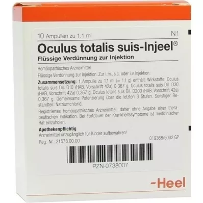 OCULUS totalis suis ampoules Injeel, 10 pc