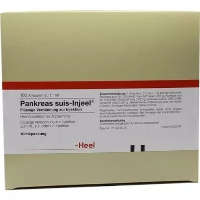 PANKREAS SUIS Ampoules Injeel, 100 pc PANKREAS SUIS Ampoules Injeel, 100 pc