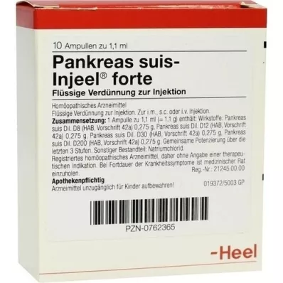 PANKREAS SUIS Ampoules Injeel Forte, 10 pc