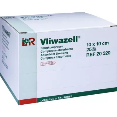 VLIWAZELL Compresses daspiration stériles 10x10 cm, 25 pièces VLIWAZELL Compresses daspiration stériles 10x10 cm, 25 pièces