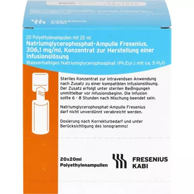 NATRIUMGLYCEROPHOSPHAT Ampoule solution concentrée pour perfusion, 20X20 ml