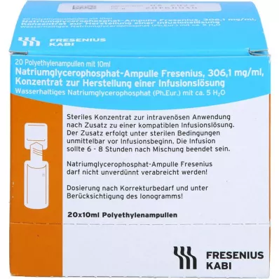 NATRIUMGLYCEROPHOSPHAT Ampoule solution pour perfusion concentrée, 20X10 ml