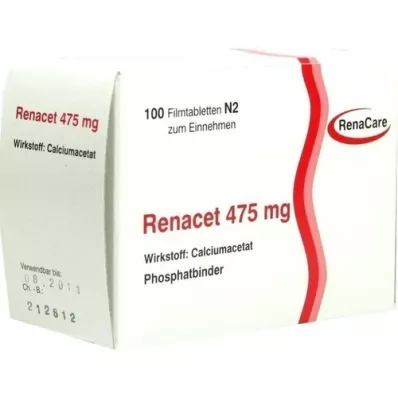 RENACET 475 mg comprimés pelliculés, 100 pc