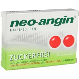 NEO-ANGIN Pastilles pour la gorge sans sucre, 24 pc