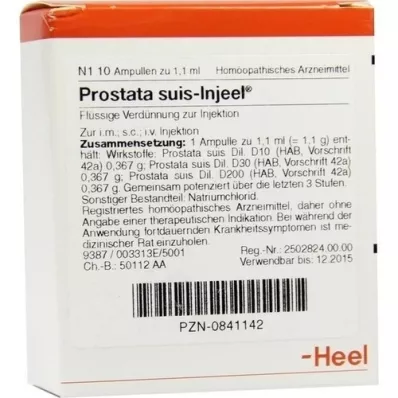 PROSTATA SUIS Ampoules Injeel, 10 pc