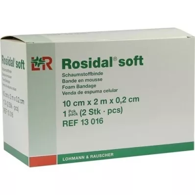 ROSIDAL Bandage souple 10x0,2 cmx2 m, 2 pc