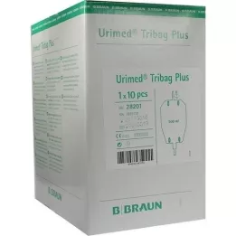 URIMED Sac à urine Tribag Plus 500 ml avec boucle de 2 cm, 10 pc