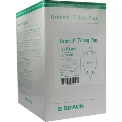 URIMED Sac à urine Tribag Plus 500 ml avec boucle de 2 cm, 10 pc