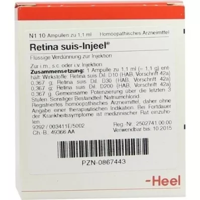 RETINA SUIS Ampoules Injeel, 10 pc
