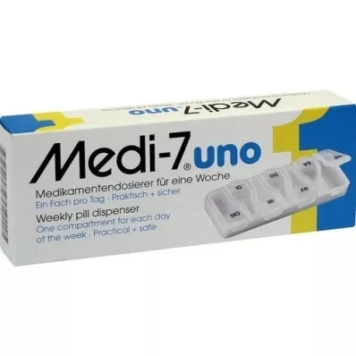 MEDI 7 uno distributeur de médicaments pour 7 jours blanc, 1 pièce