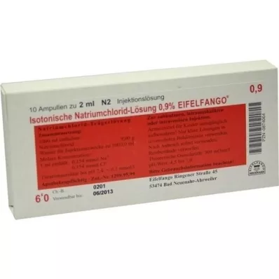 ISOTONISCHE Solution NaCl 0,9% Eifelfango Inj. solution, 10X2 ml ISOTONISCHE Solution NaCl 0,9% Eifelfango Inj. solution, 10X2 ml