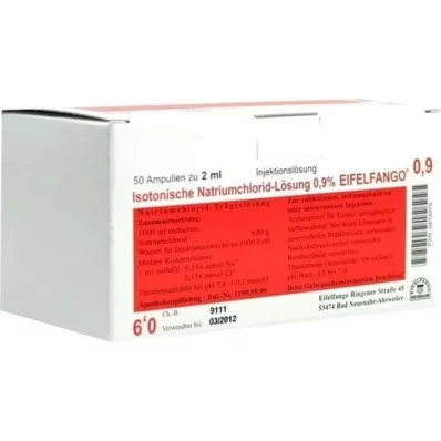 ISOTONISCHE Solution NaCl 0,9% Eifelfango Inj. solution, 50X2 ml ISOTONISCHE Solution NaCl 0,9% Eifelfango Inj. solution, 50X2 ml