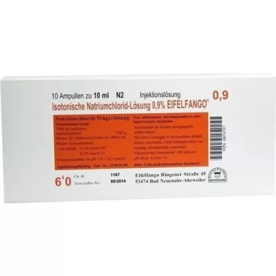 ISOTONISCHE Solution NaCl 0,9% Eifelfango Inj. solution, 10X10 ml