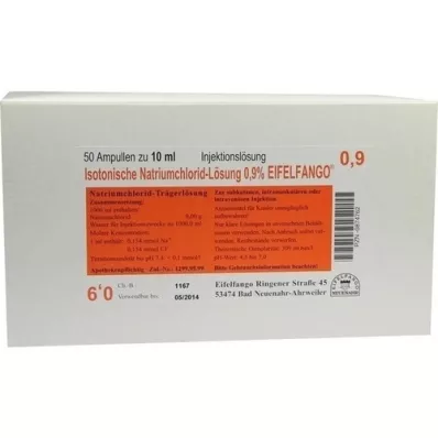 ISOTONISCHE Solution NaCl 0,9% Eifelfango Inj. solution, 50X10 ml