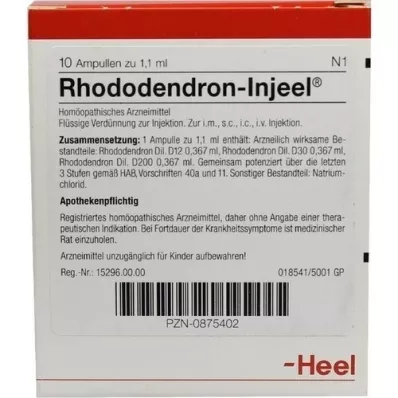 RHODODENDRON INJEEL Ampoules, 10 pc