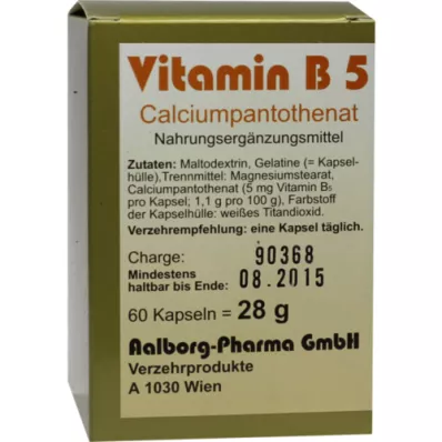VITAMIN CAPSULES B5, 60 pc VITAMIN CAPSULES B5, 60 pc