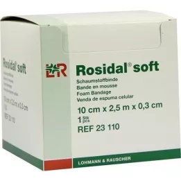 ROSIDAL Bandage souple 10x0,3 cmx2,5 m, 1 pièce